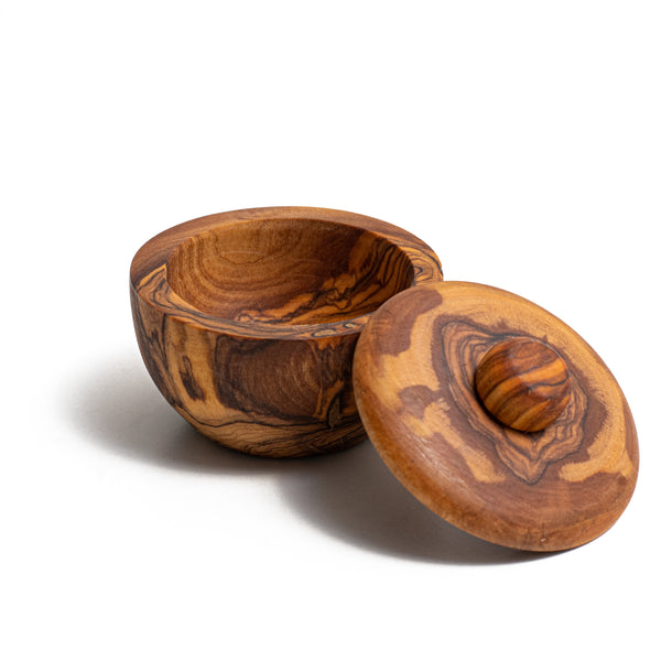 Small Olive Wood Jar with Lid