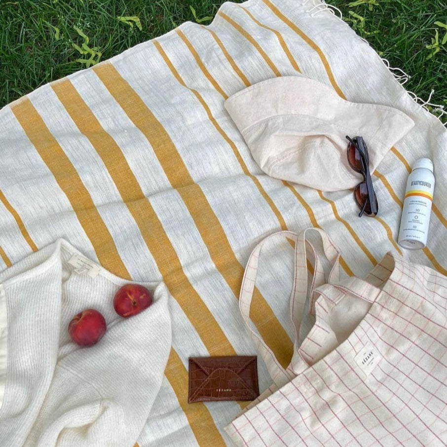 Striped Cotton Beach & Bath Towel