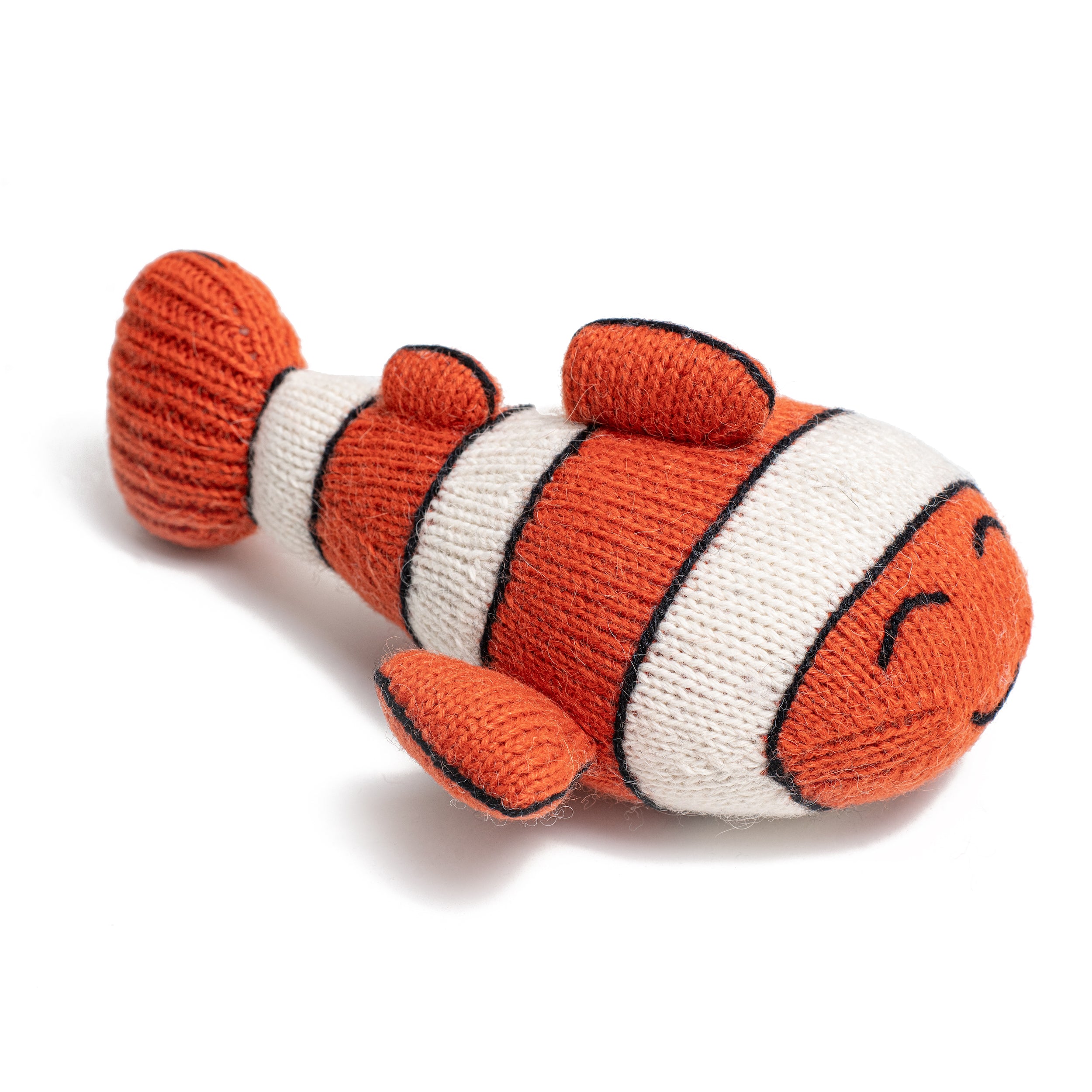 Knit Alpaca Stuffed Clownfish Toy