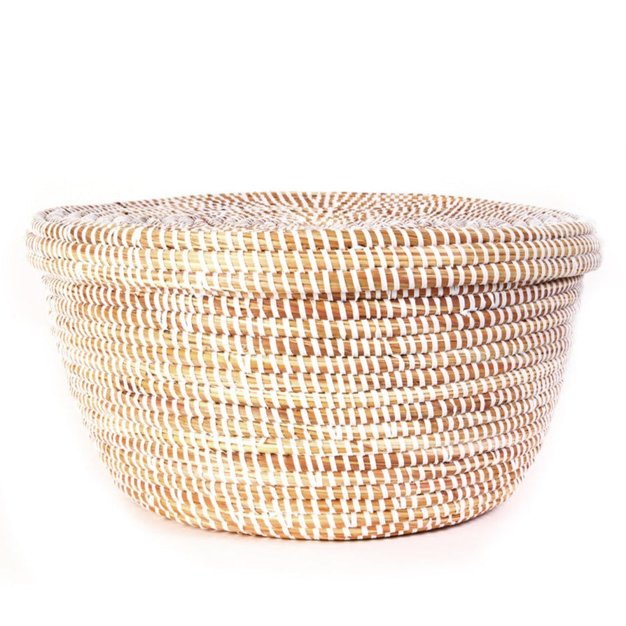 White Lidded Basket