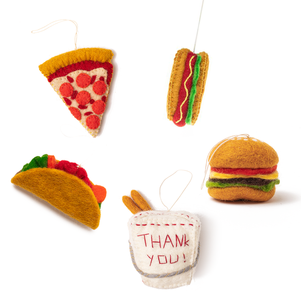 Fast Food Ornament Set - Set of 5