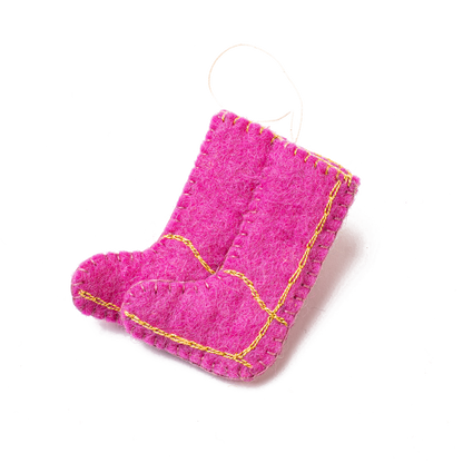 Felt Garden Boots Ornament