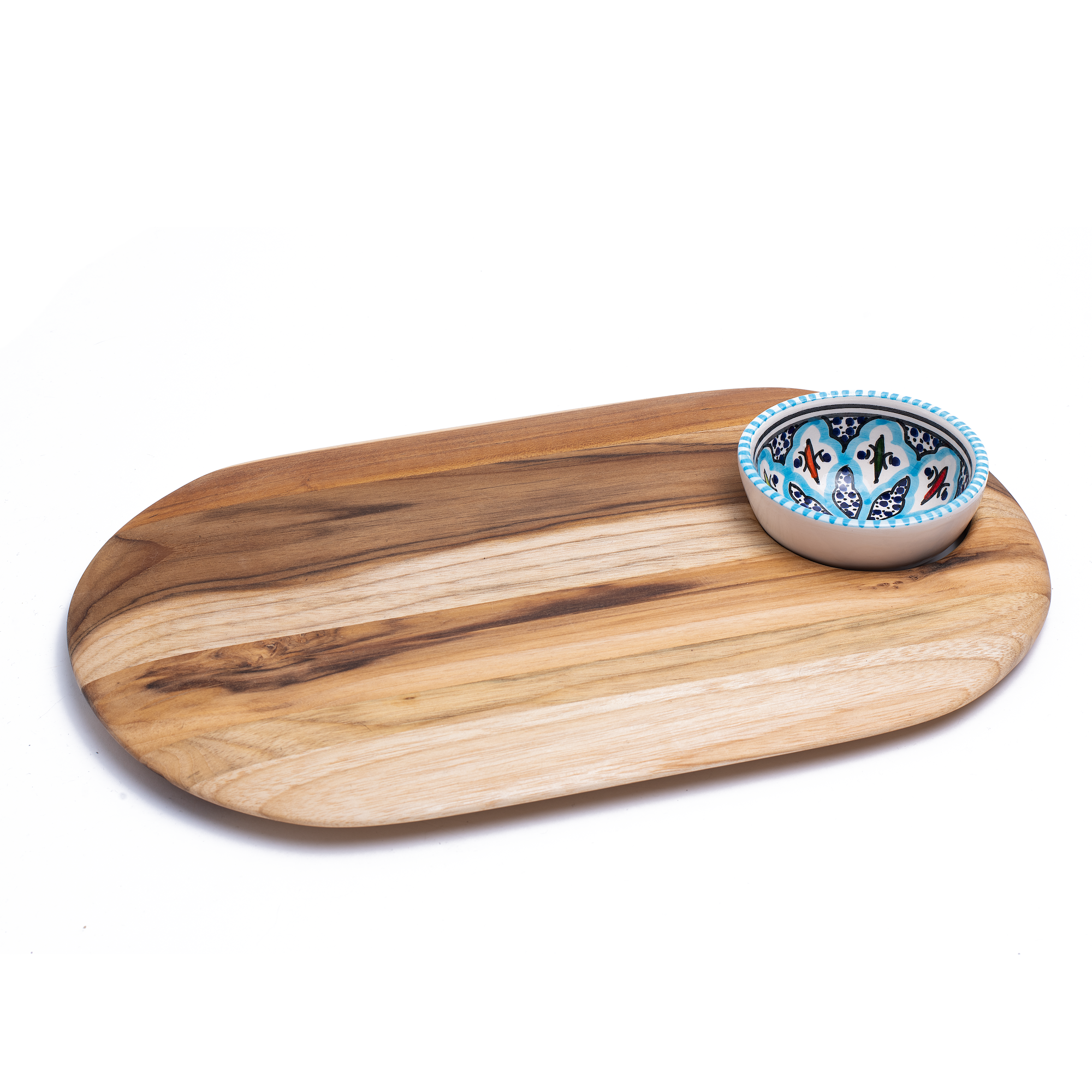 Teak Serving Board & Bowl Set