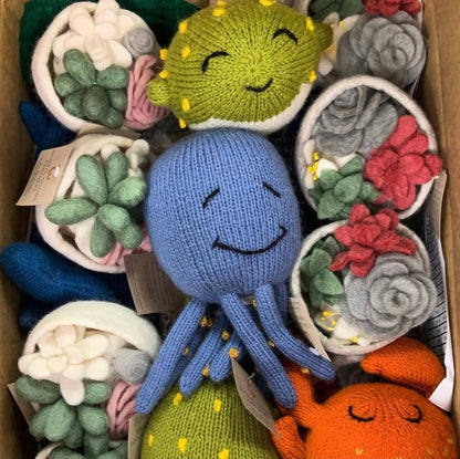 Knit Alpaca Stuffed Octopus