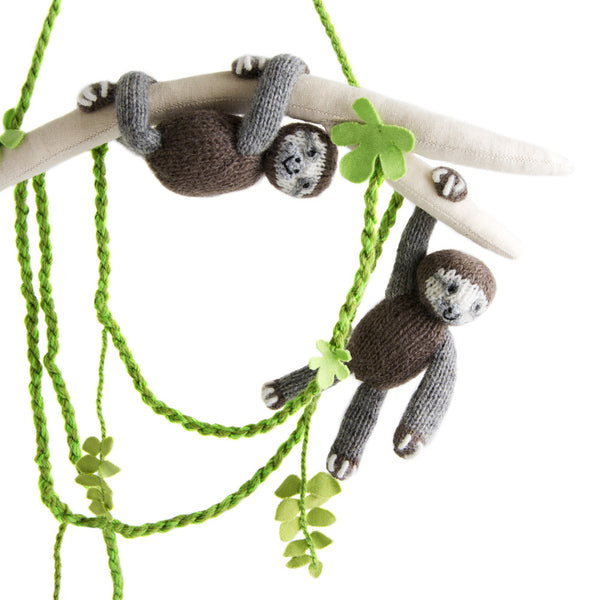 Sloth Pals Mobile: Handmade in Peru Alpaca Wool Global Goods Partners