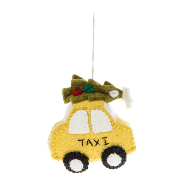 NYC Taxi With Tree Ornament